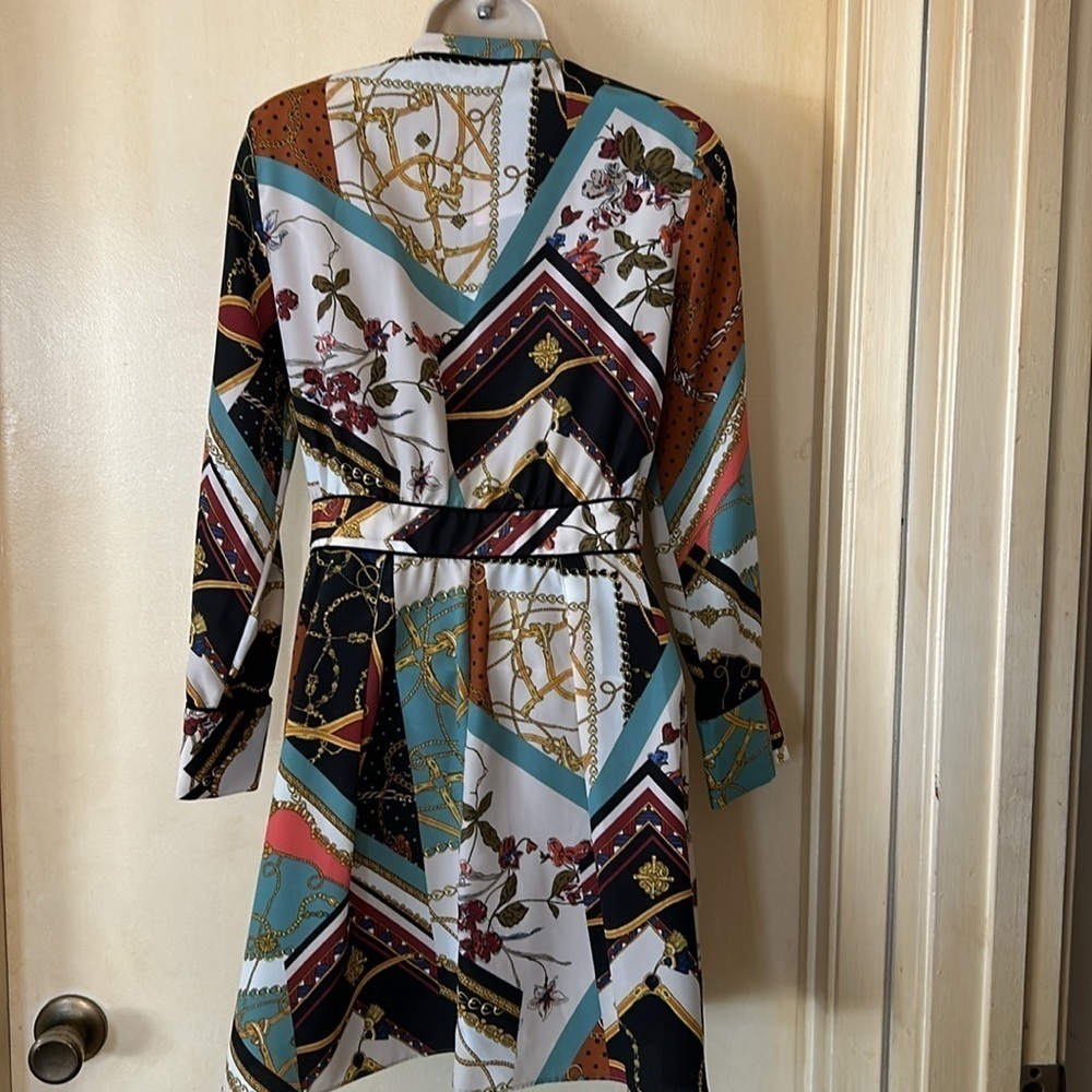 Zara patchwork and chain silky dress size S NWT - Picture 6 of 11